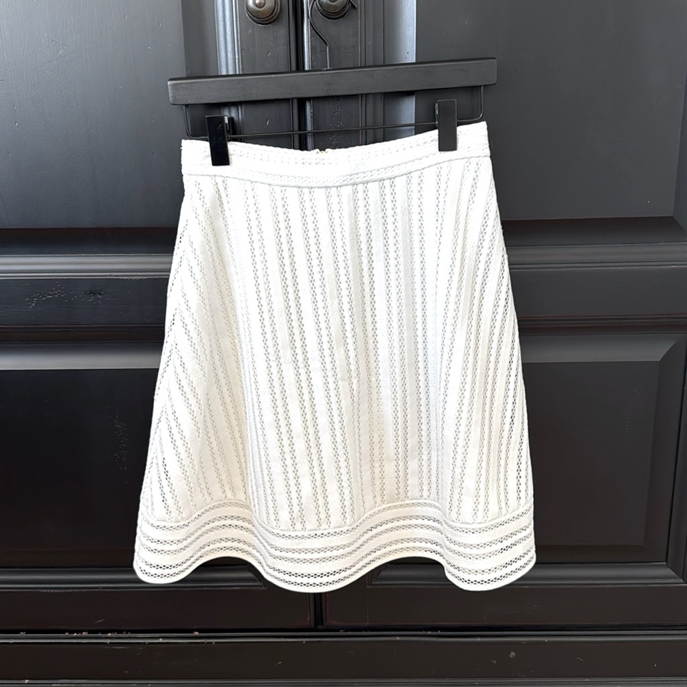 Adorable white eyelet a-line J Crew skirt